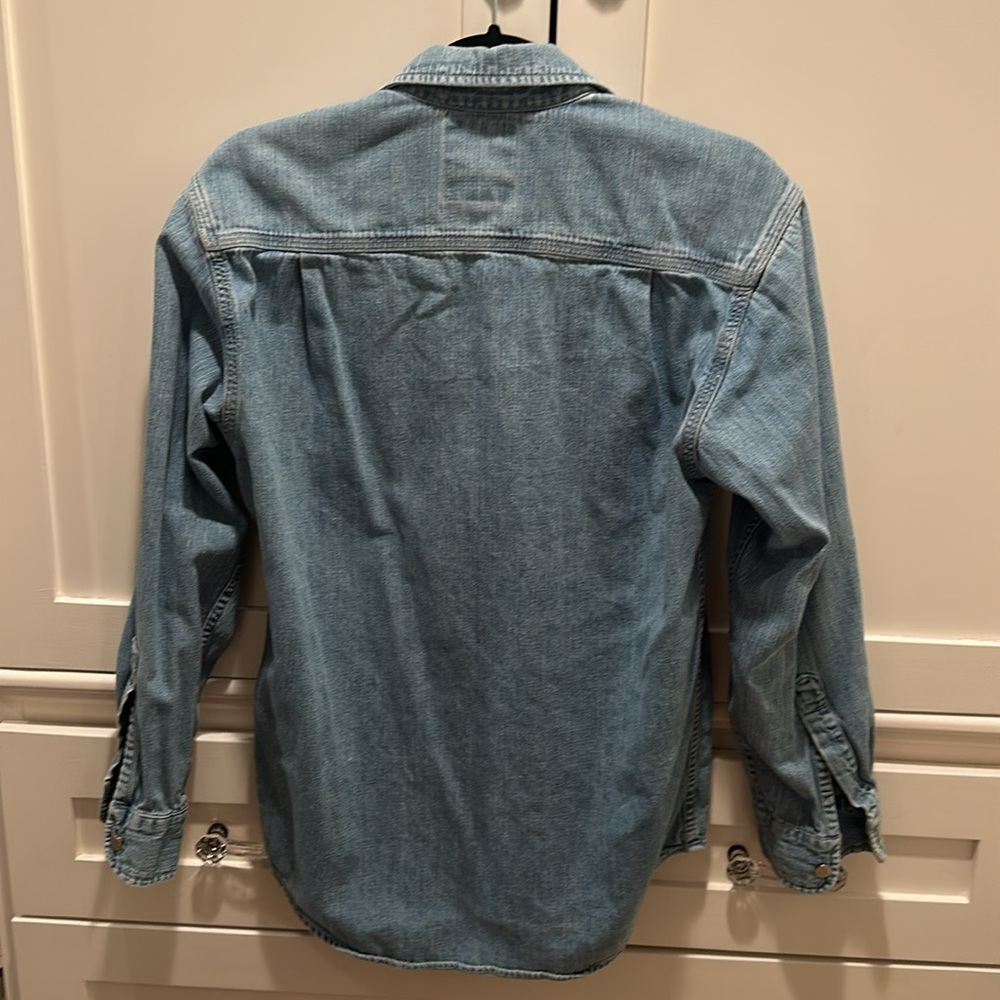 BANANA REPUBLIC 90s Globe Tag Long Sleeve Shirt XS Cotton vintage - Picture 6 of 9